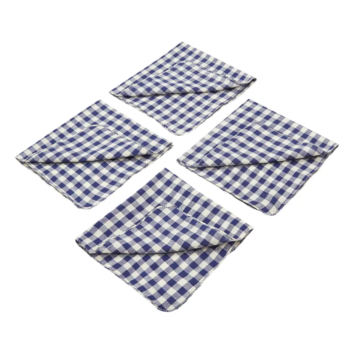 Servilletas de algodón Libeccio - Juego de 4 | Azul Marino- Imagen del producto n°1