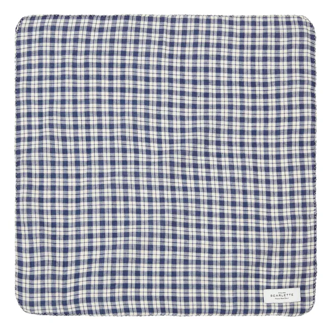 Serviettes de table Lombarde en coton - Set de 4 | Bleu marine