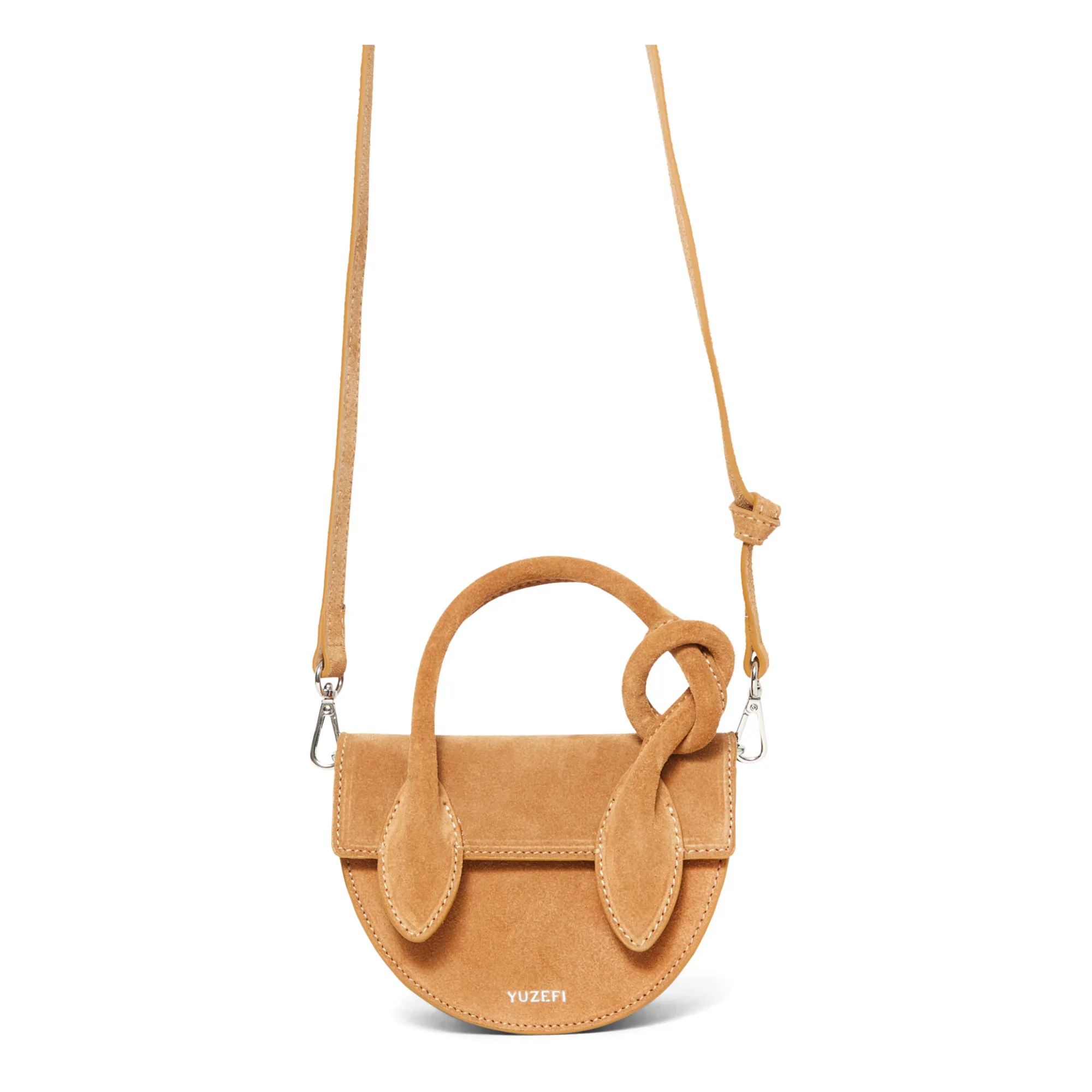 Yuzefi - Mini Pretzel Suede Bag - Camel | Smallable
