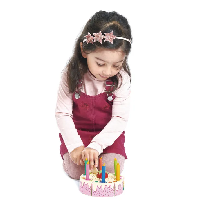 Tarta de cumpleaños de madera arco iris- Imagen del producto n°2