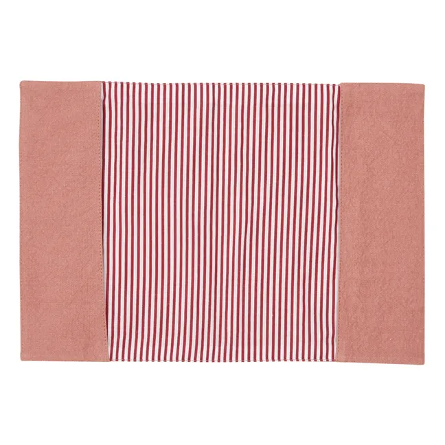 Protège carnet de santé Gabin en coton recyclé | Bois de rose