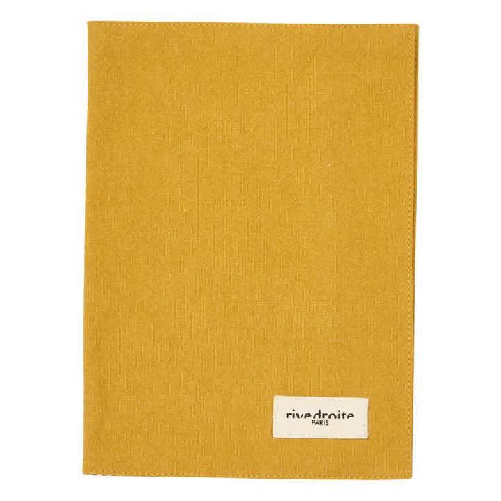 Gabin Recycled Cotton Health Book Cover | Mustard- Product image n°0