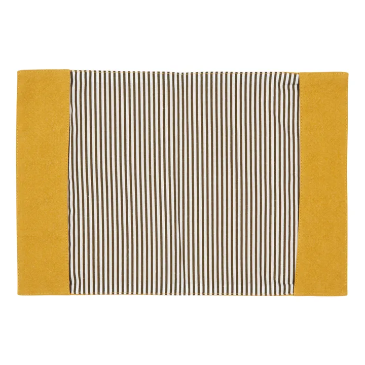 Gabin Recycled Cotton Health Book Cover | Mustard- Product image n°1