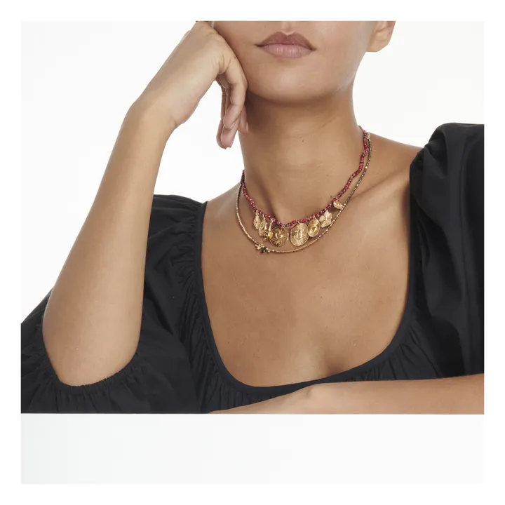 Romane V2 Collar de pirita | Dorado- Imagen del producto n°1
