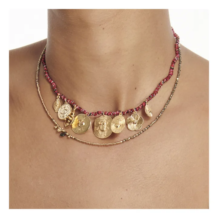 Romane V2 Collar de pirita | Dorado- Imagen del producto n°2