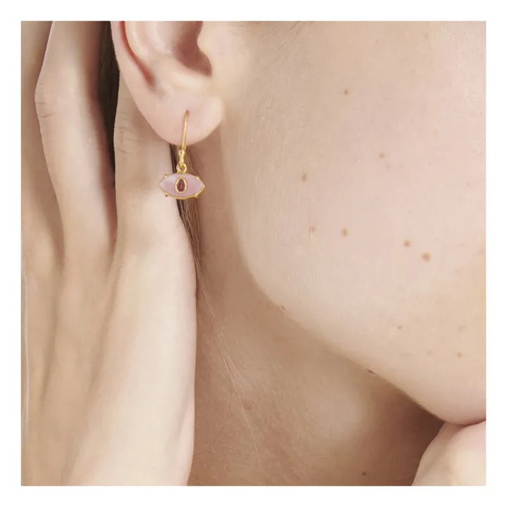 Boucle d'oreille Ayin Opale Rose | Rose- Image produit n°2