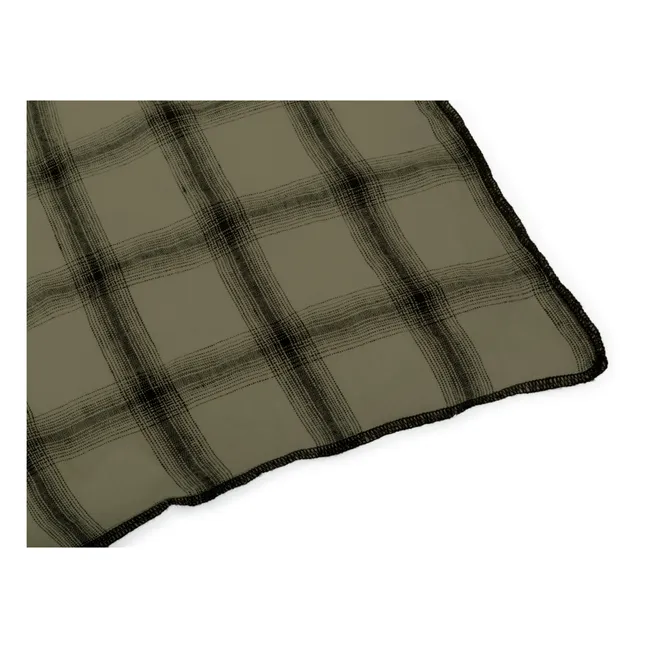 Copripiumino, modello: Highlands, in lino lavato | Verde militare
