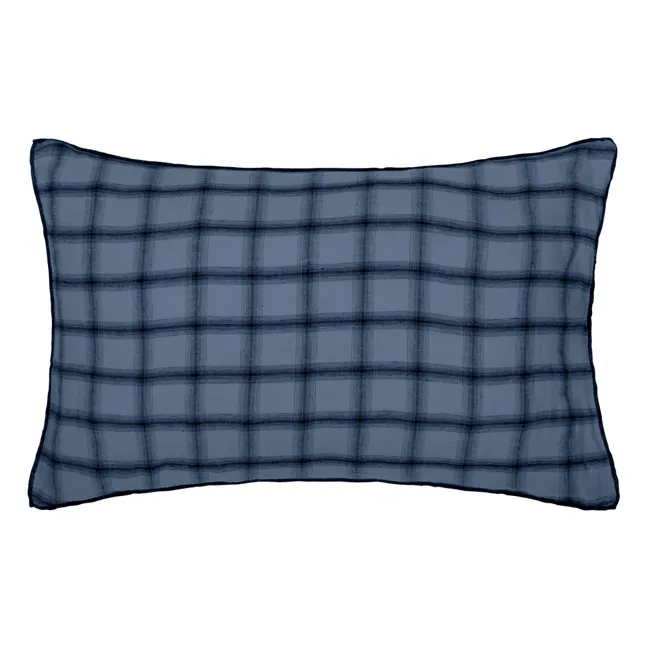 Funda de almohada de lino lavado Highlands | Azul Noche