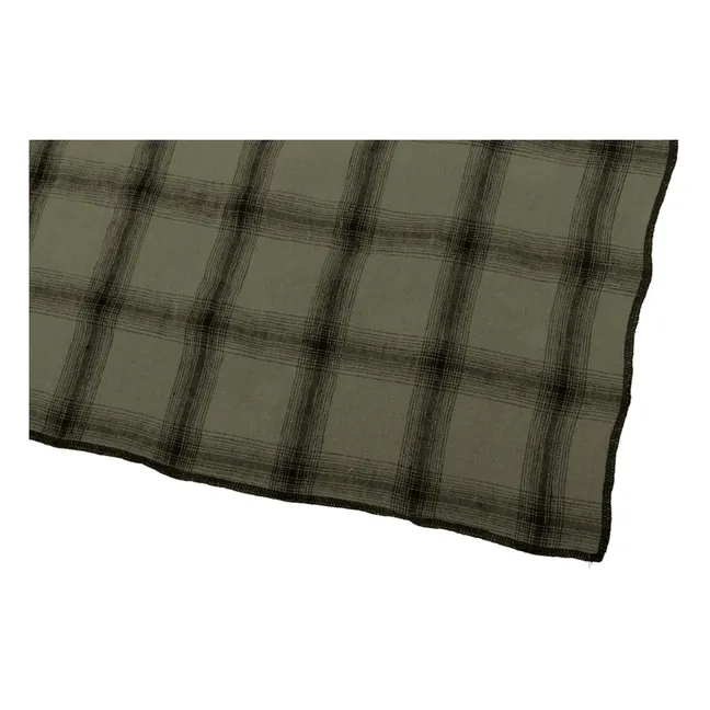 Serviettes de table Highlands en lin lavé - Set de 4 | Vert kaki