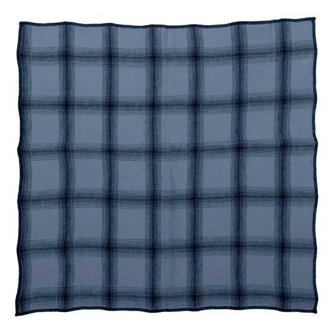 Serviettes de table Highlands en lin lavé - Set de 4 | Bleu nuit