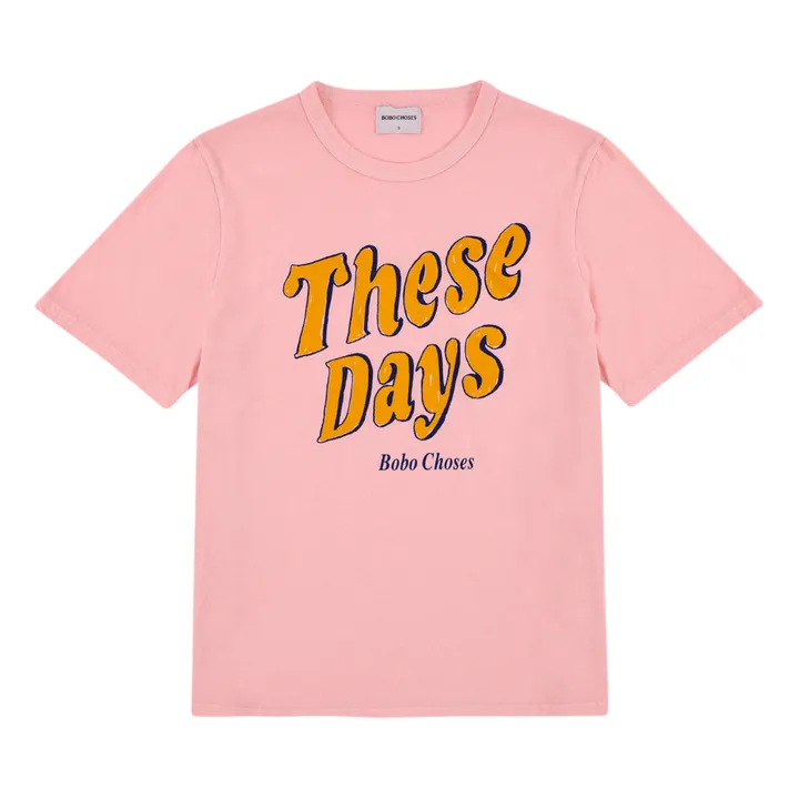 T -Shirt in cotone organico These Days - Collezione Donna  | Rosa- Immagine del prodotto n°0