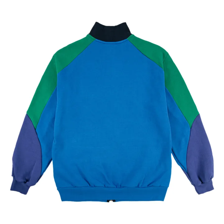 Colourblock Organic Cotton Zip-Up Sweatshirt - Women’s Collection  | Blue- Product image n°2