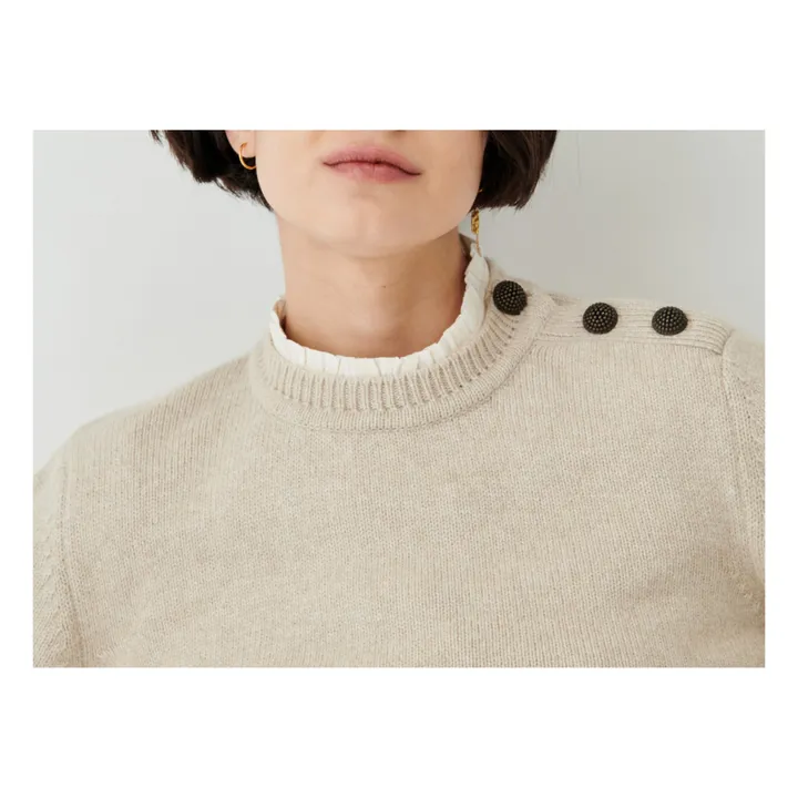 Maglione Aristide in lana | Ecru- Immagine del prodotto n°3