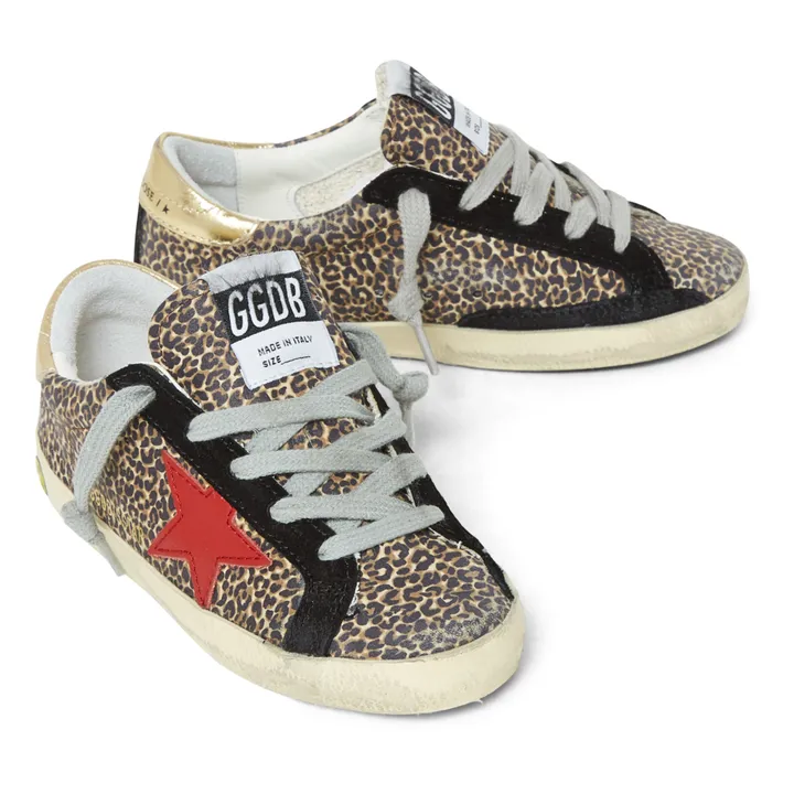 Super-Star Leopard Print Sneakers | Brown- Product image n°1