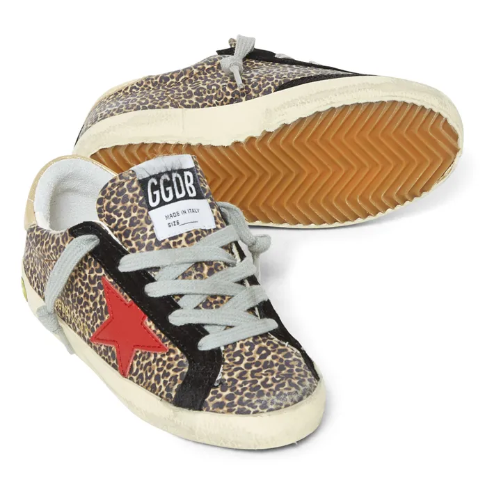 Super-Star Leopard Print Sneakers | Brown- Product image n°2