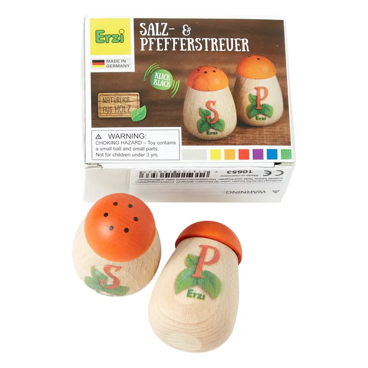 Salière et poivrier à jouer en bois- Image produit n°4