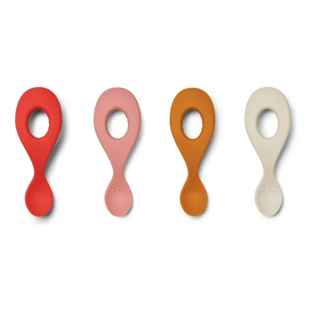 Liva Silicone Spoons - Set of 4 | Red