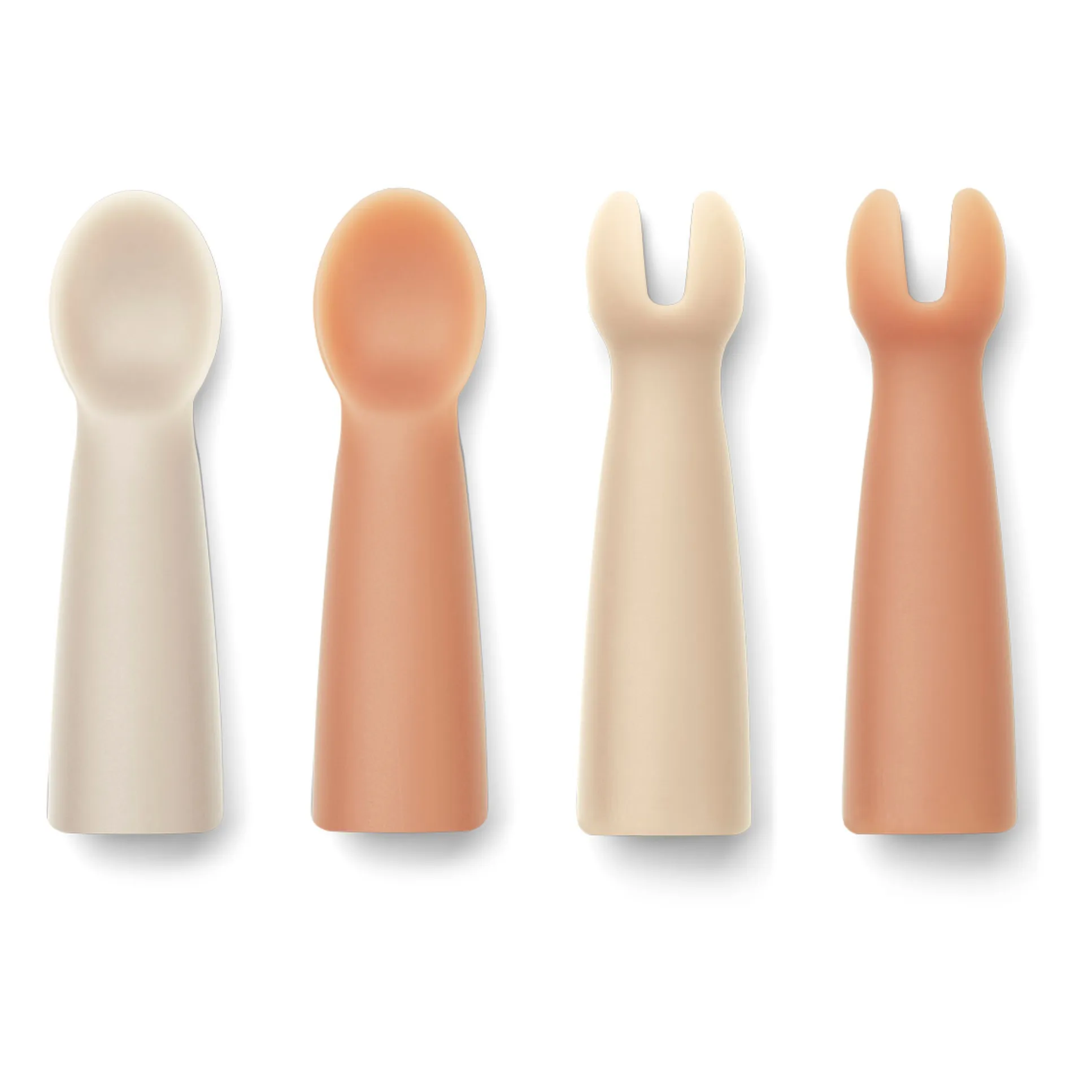 Liewood Pink Terra Silicone Baby Cutlery
