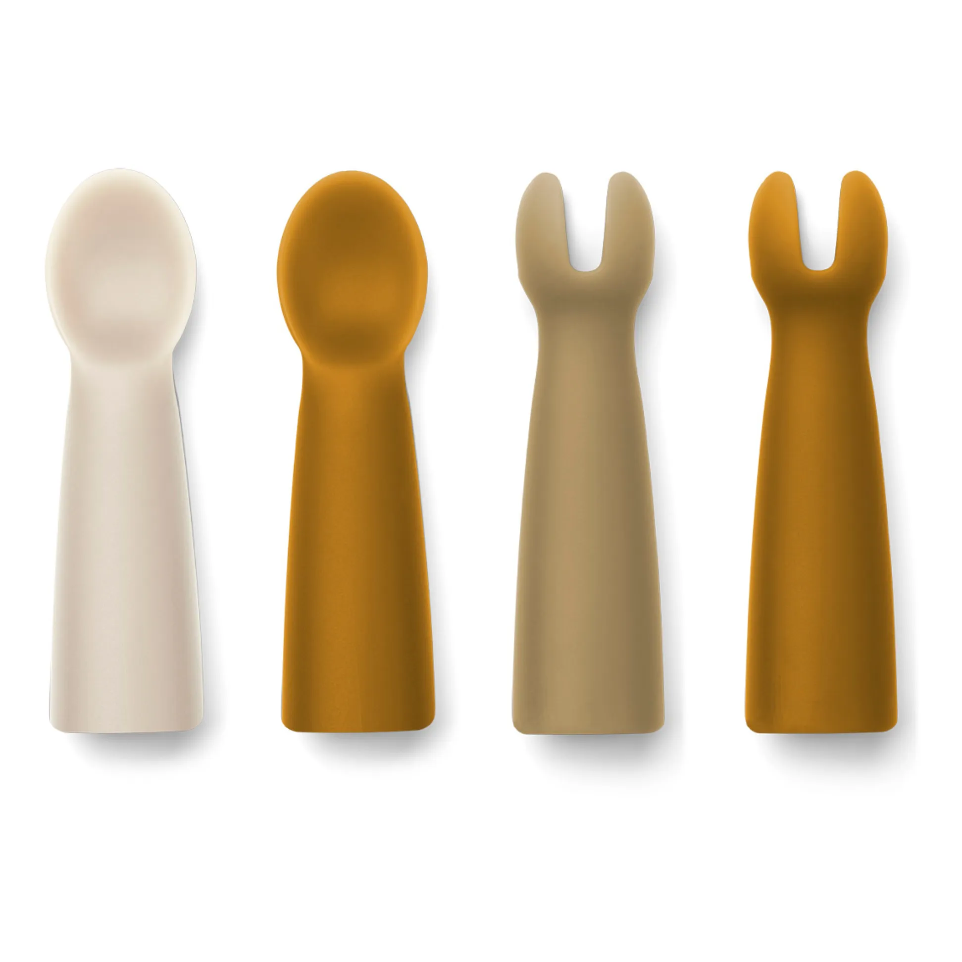 Liewood Beige Terra Silicone Baby Cutlery