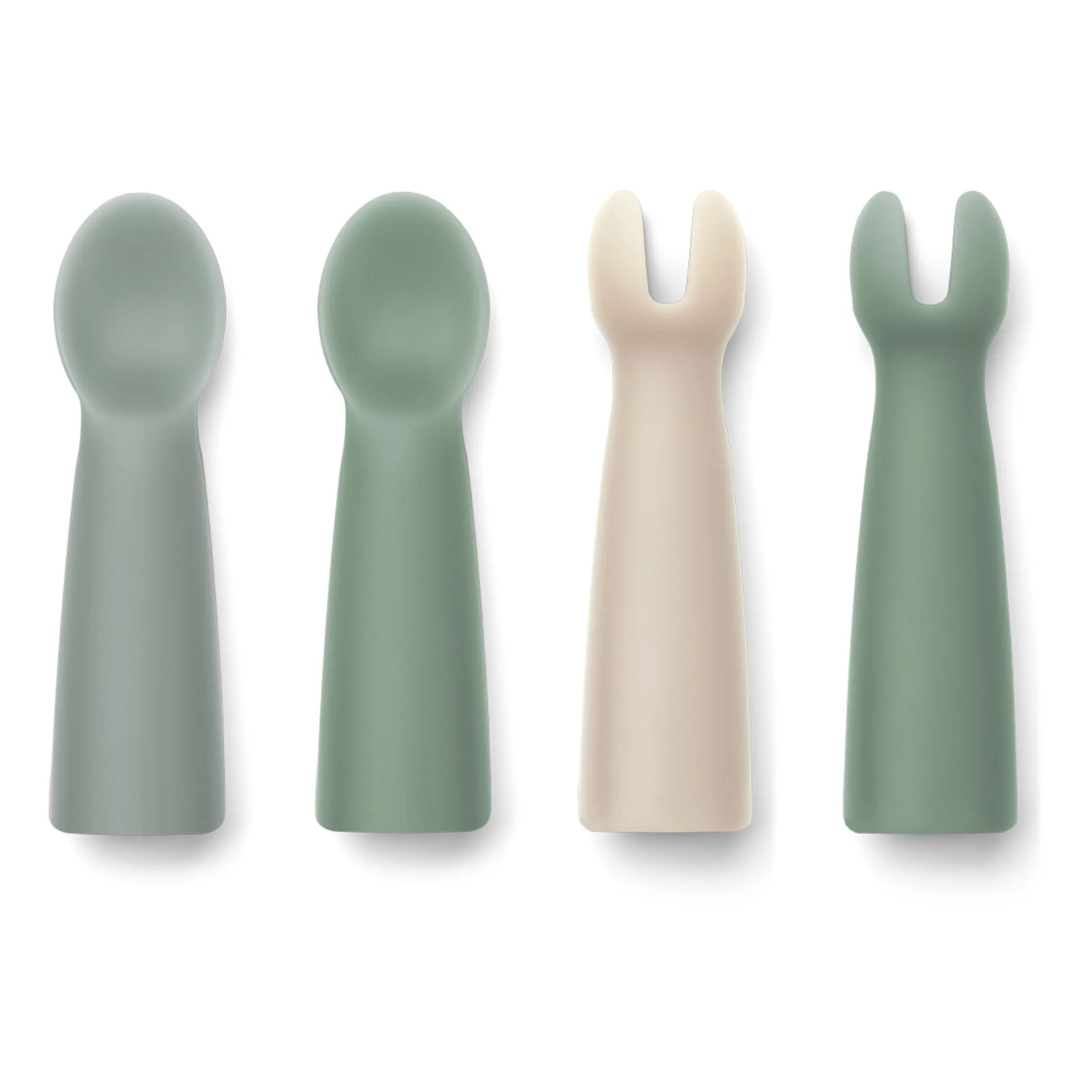 Liewood Grey Blue Terra Silicone Baby Cutlery