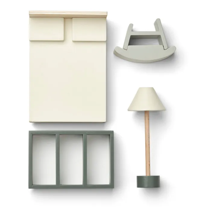 Schlafzimmer für Puppenhaus | Grün- Produktbild Nr. 1