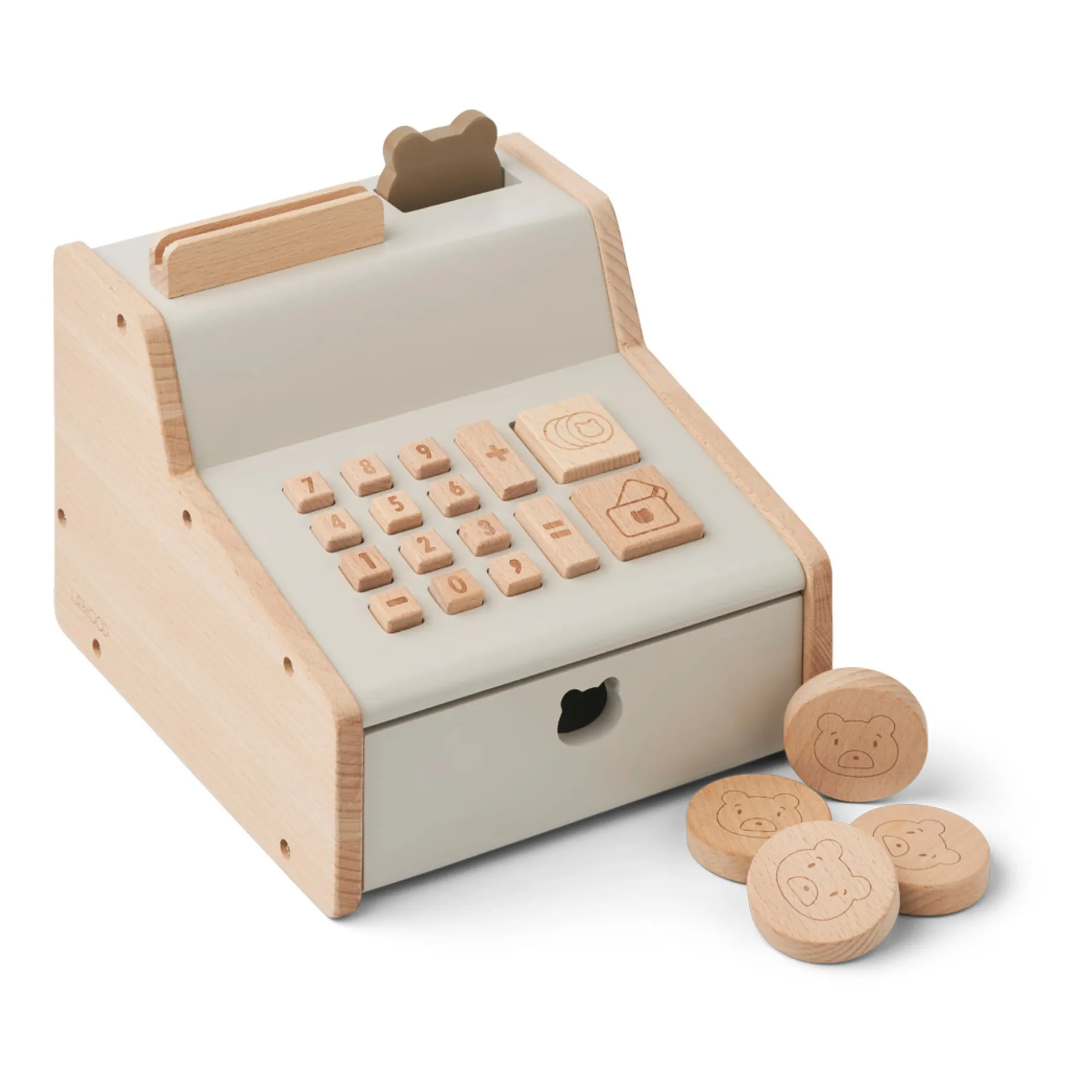 Liewood Brown Wooden Cash Register