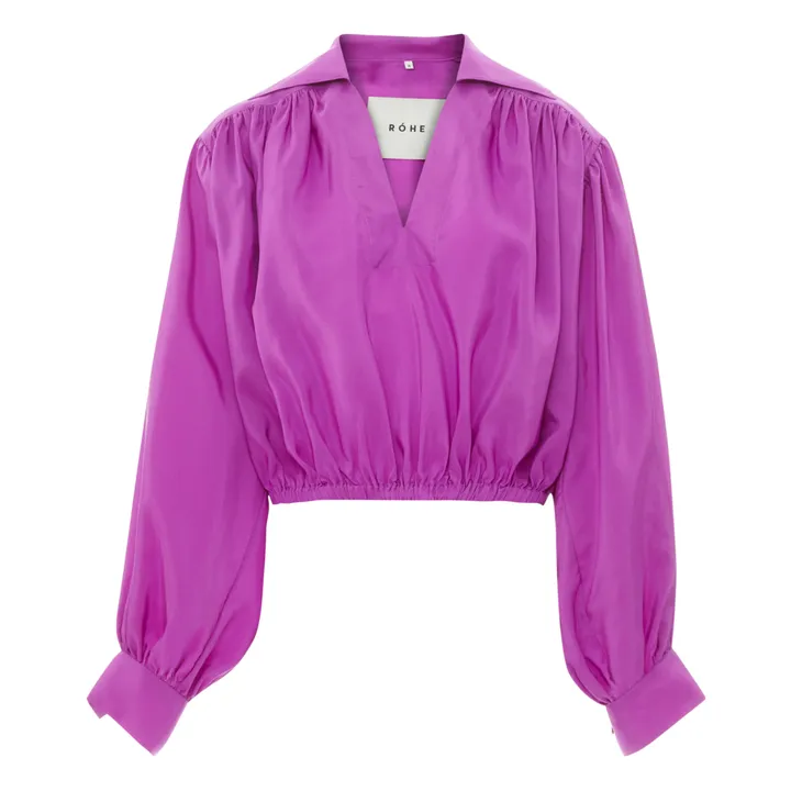 Blusa de raso Petale | Violeta- Imagen del producto n°1