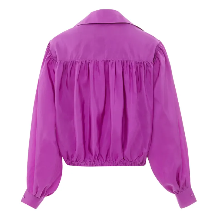 Blusa de raso Petale | Violeta- Imagen del producto n°2