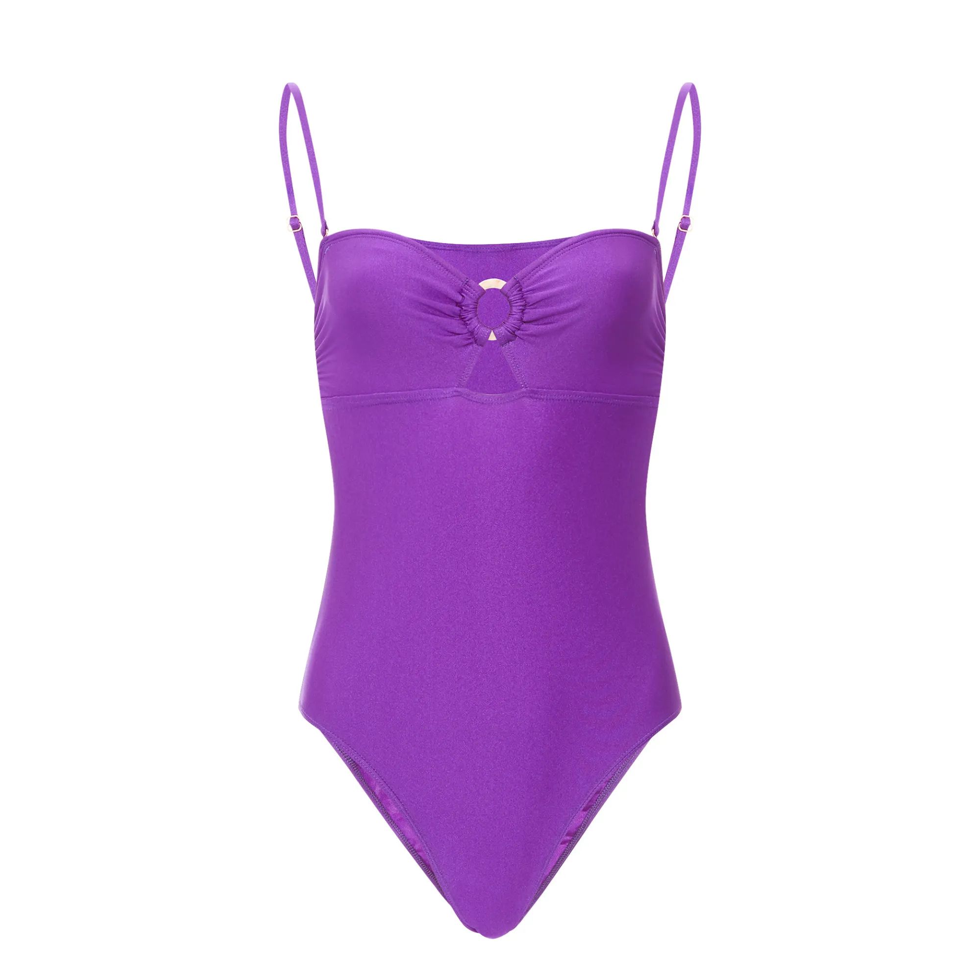 Alma Deia Purple Tina Strapless Swimsuit