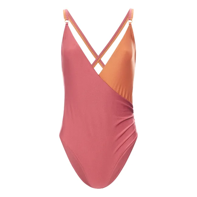 Maillot De Bain Une Pièce Bicolore - Lola | Vieux Rose