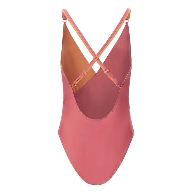 Maillot De Bain Une Pièce Bicolore - Lola | Vieux Rose