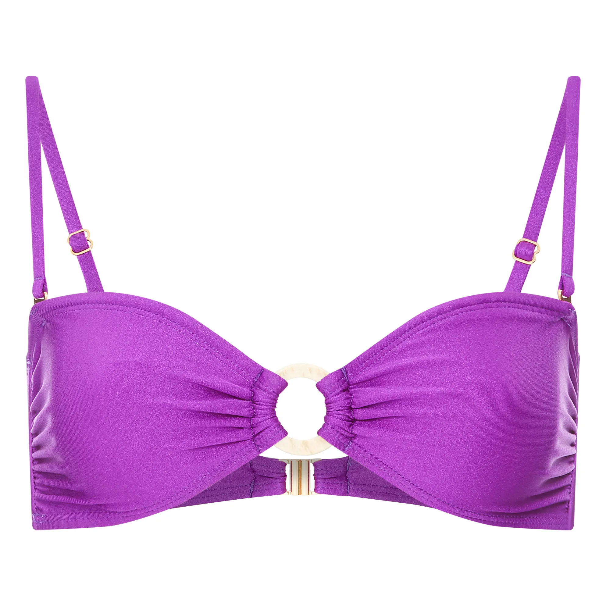 Alma Deia Purple Anna T Strapless Bikini Top