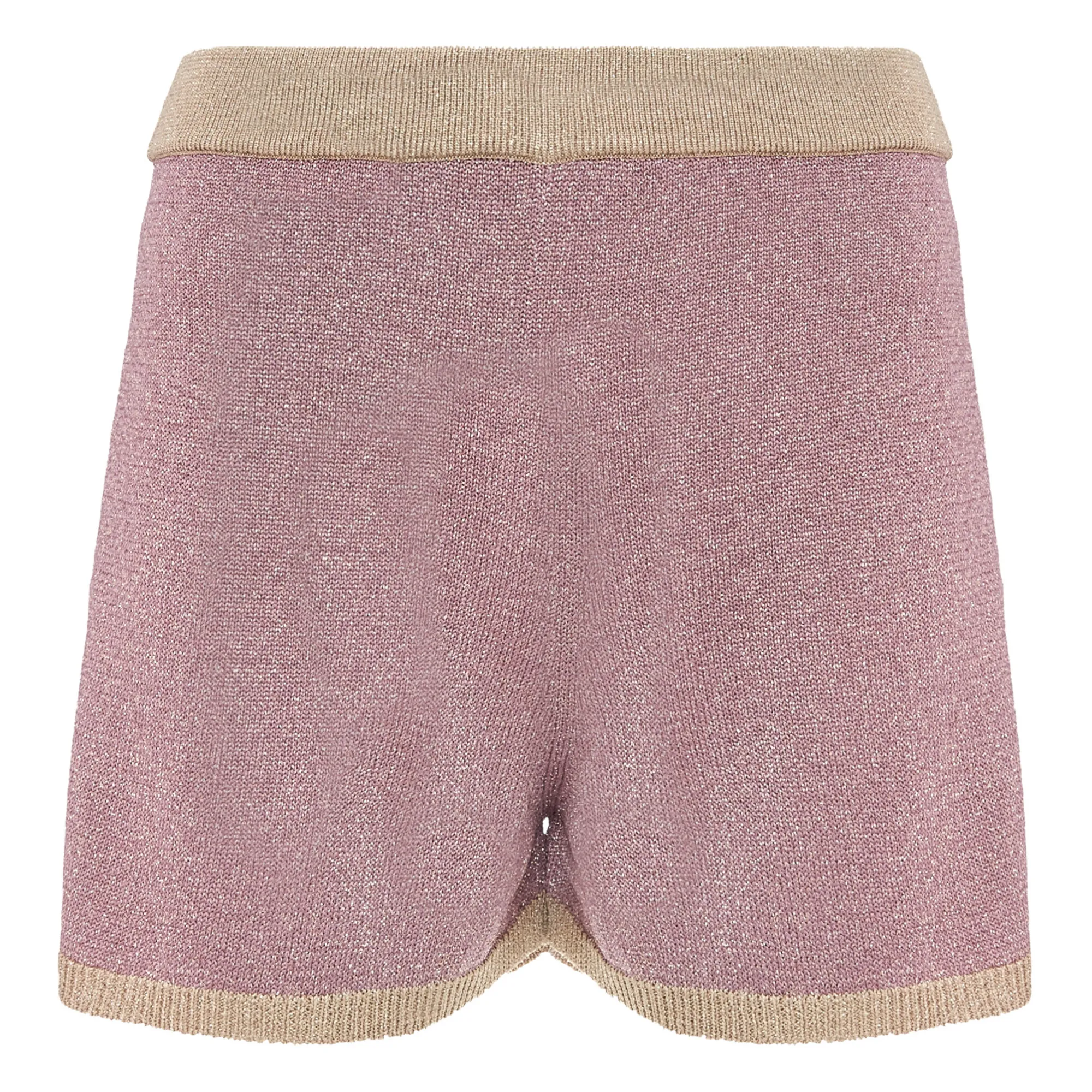 Alma Deia Mauve Lurex Knit Shorts