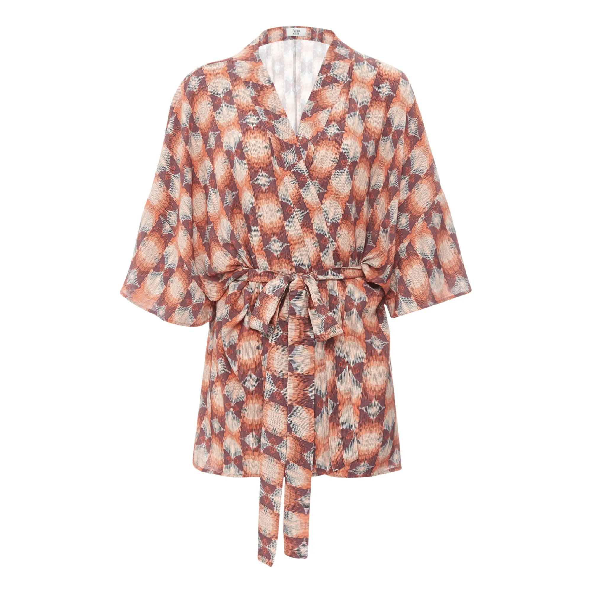 Alma Deia Rust Short Frilled Sleeve Jacket