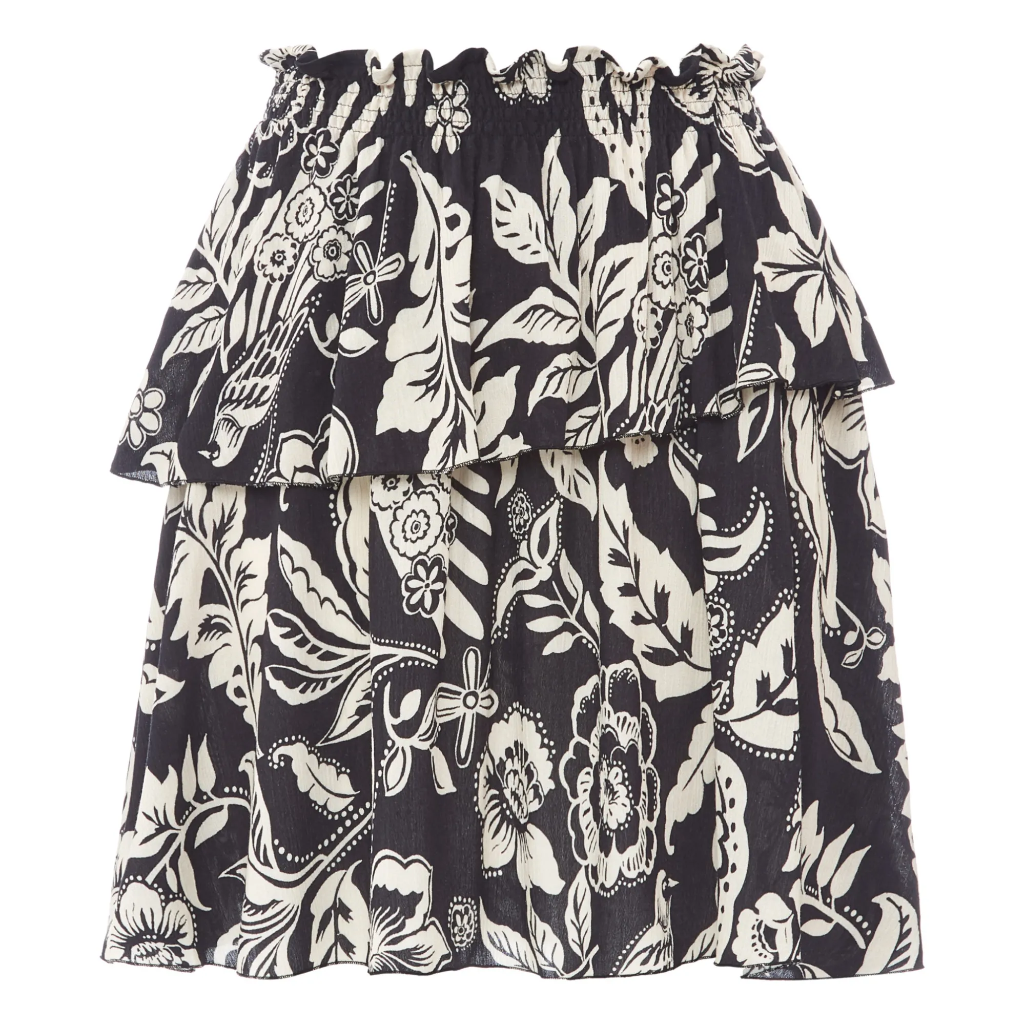 Alma Deia Black Nina Frill Mini Skirt