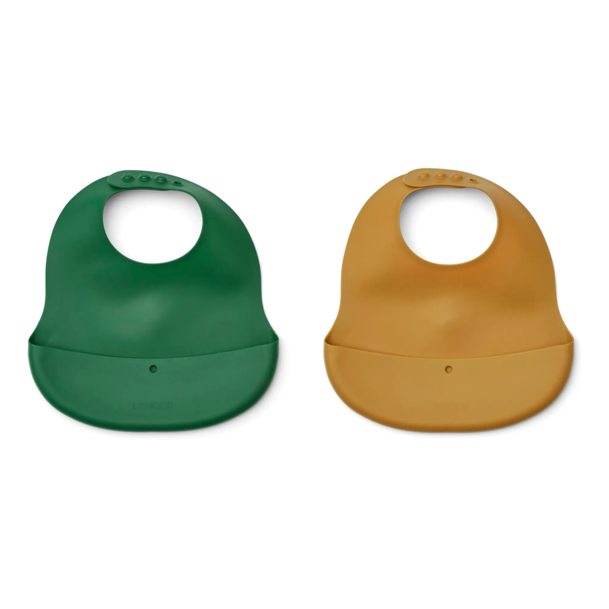 Liewood Green Ember Silicone Bibs - Set Of 2
