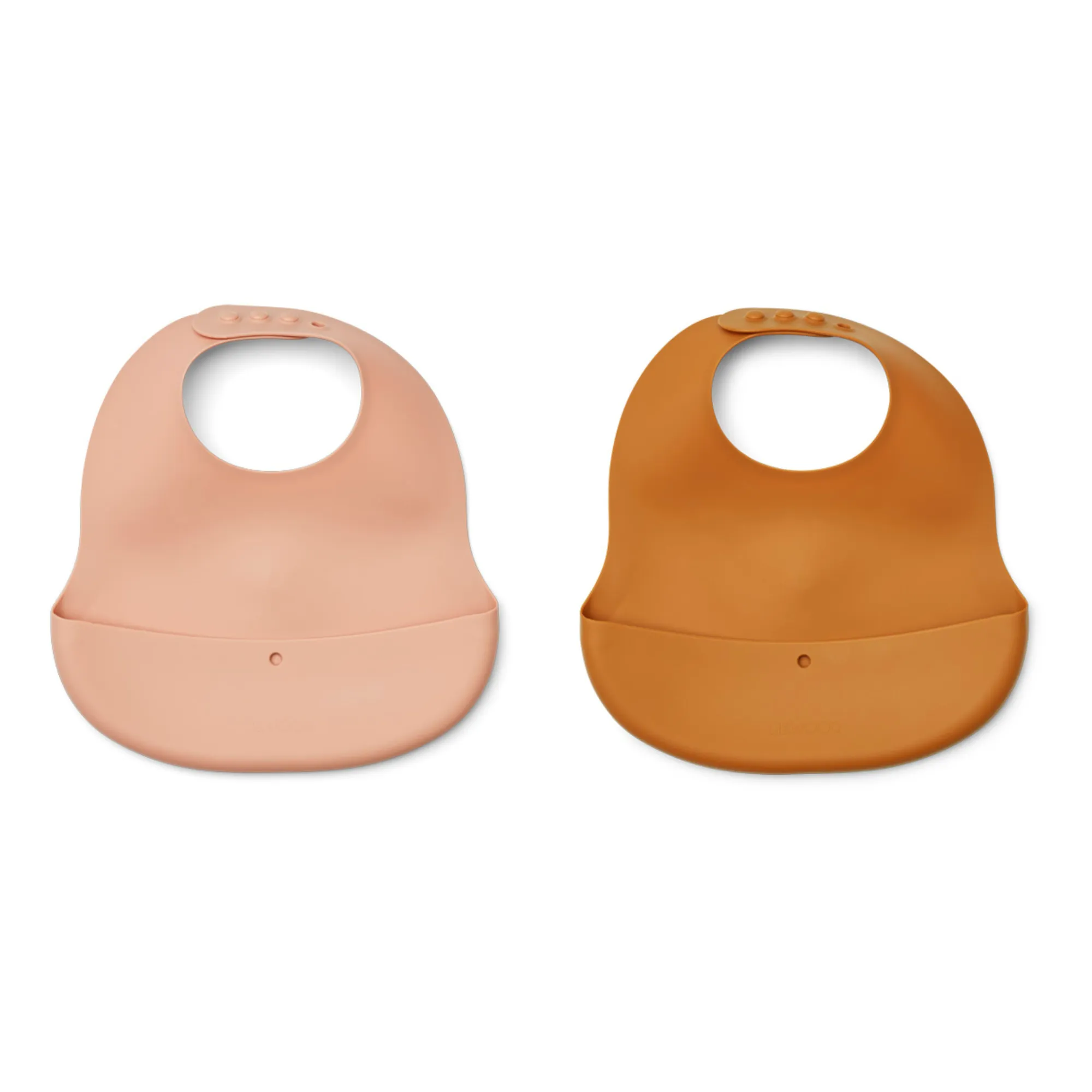 Liewood Pink Ember Silicone Bibs - Set Of 2