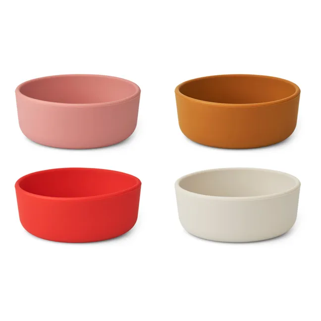 Iggy Silicone Bowls - Set of 4 | Red