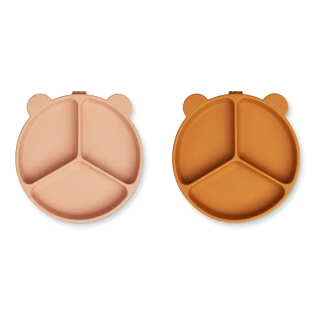 Stacy Non-Slip Plates - Set of 2 | Pink
