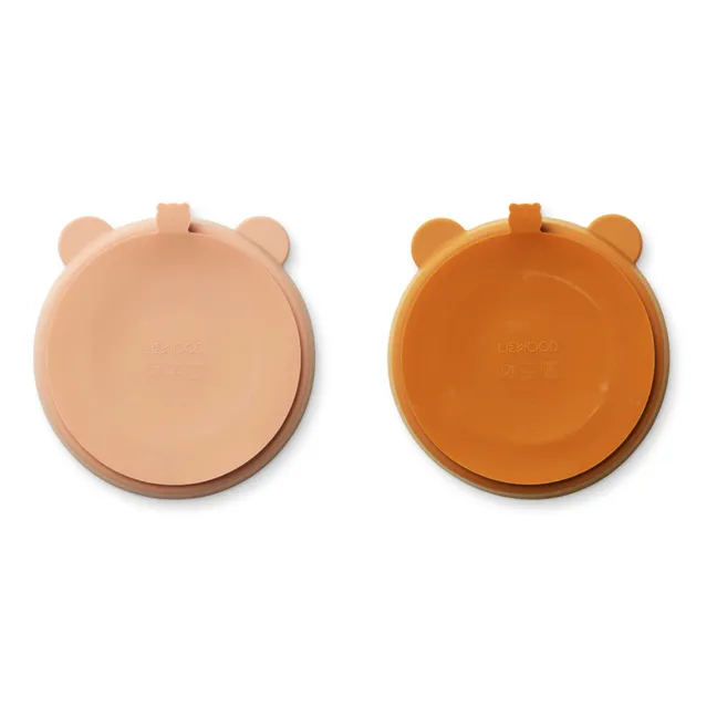 Stacy Non-Slip Plates - Set of 2 | Pink
