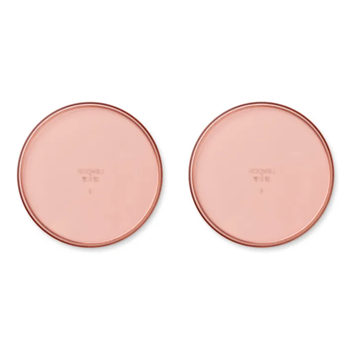 Assiettes Uma en tritan-set de 2 | Rose- Image produit n°1