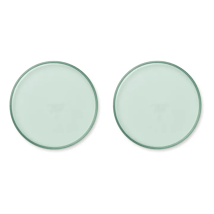Assiettes Uma en tritan-set de 2 | Vert pâle- Image produit n°0