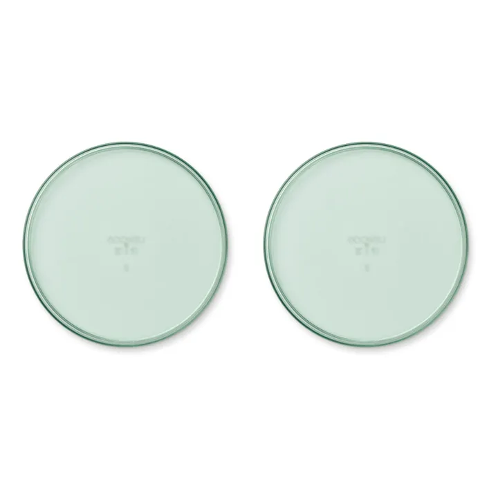Assiettes Uma en tritan-set de 2 | Vert pâle- Image produit n°1