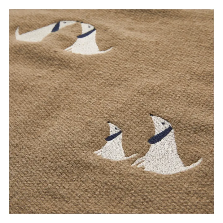 Teppich Bent aus Wolle und Baumwolle | Beige- Produktbild Nr. 1