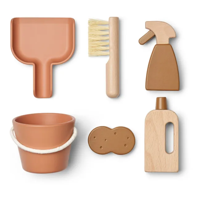 Kimbie Wooden Cleaning Set | Pink
