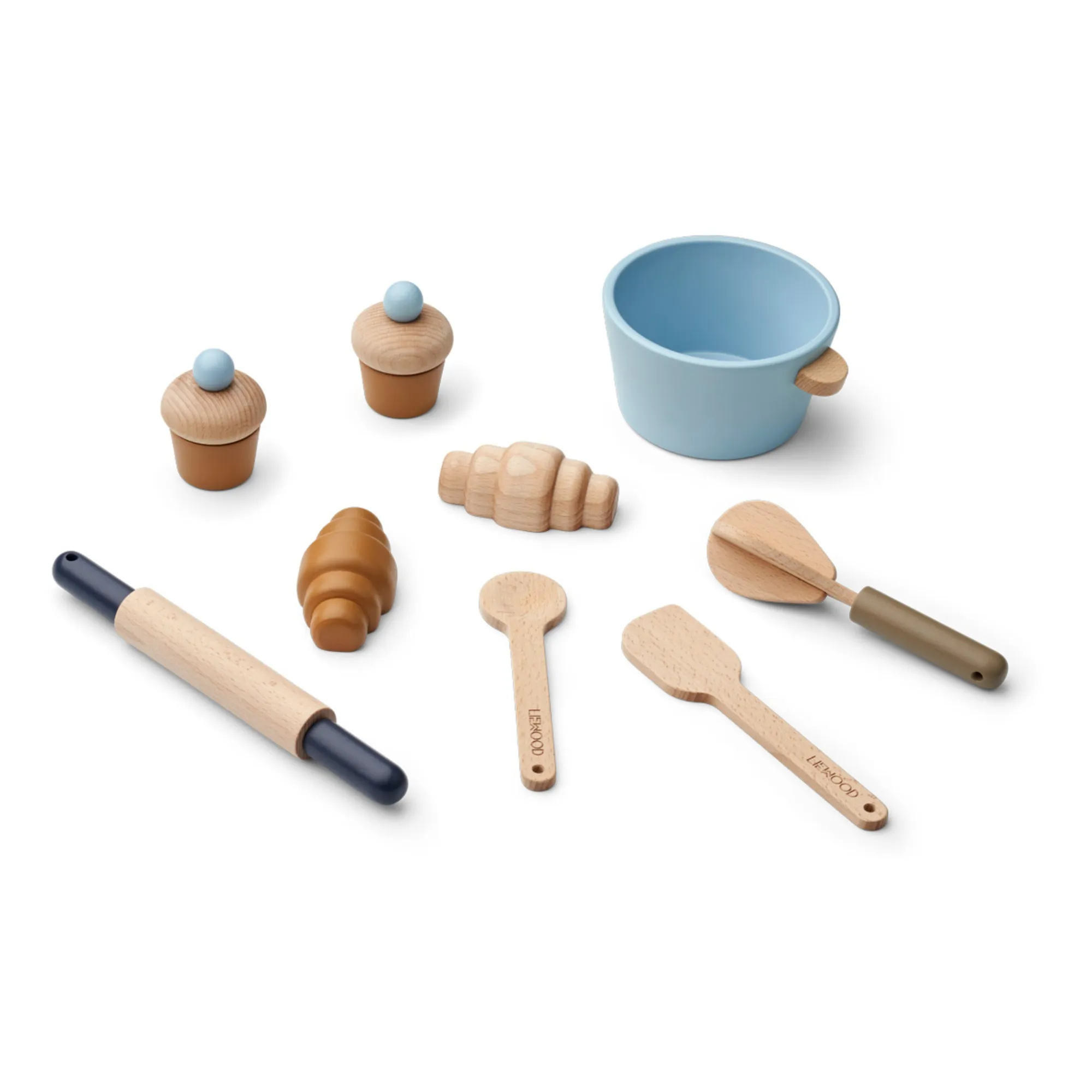 Liewood Blue Lisbeth Wooden Cooking Set
