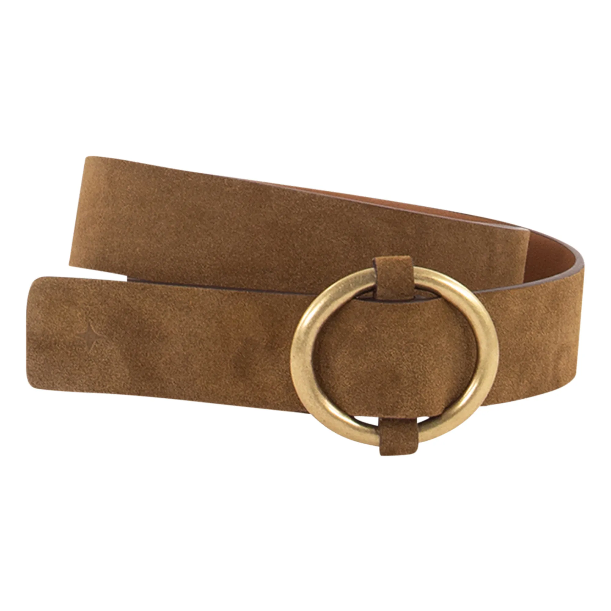 Sessùn Tabacco Tisao Suede Leather Belt