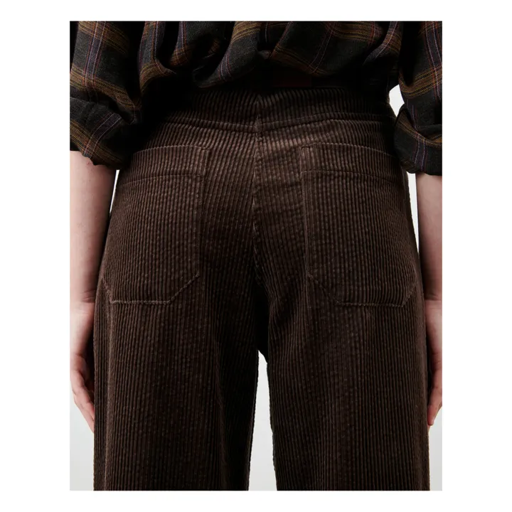 Insta Hello Corduroy Pleated Trousers | Brown- Product image n°3