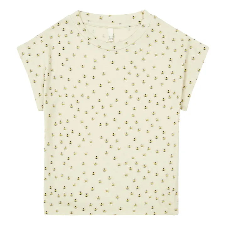 Organic Cotton Bee T-shirt | Beige- Product image n°0