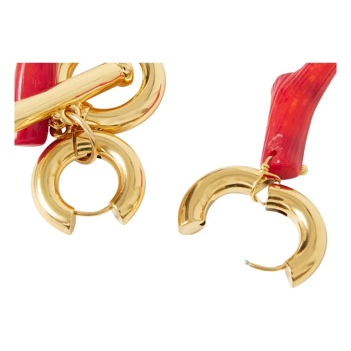 Coral Earrings | Red- Product image n°4